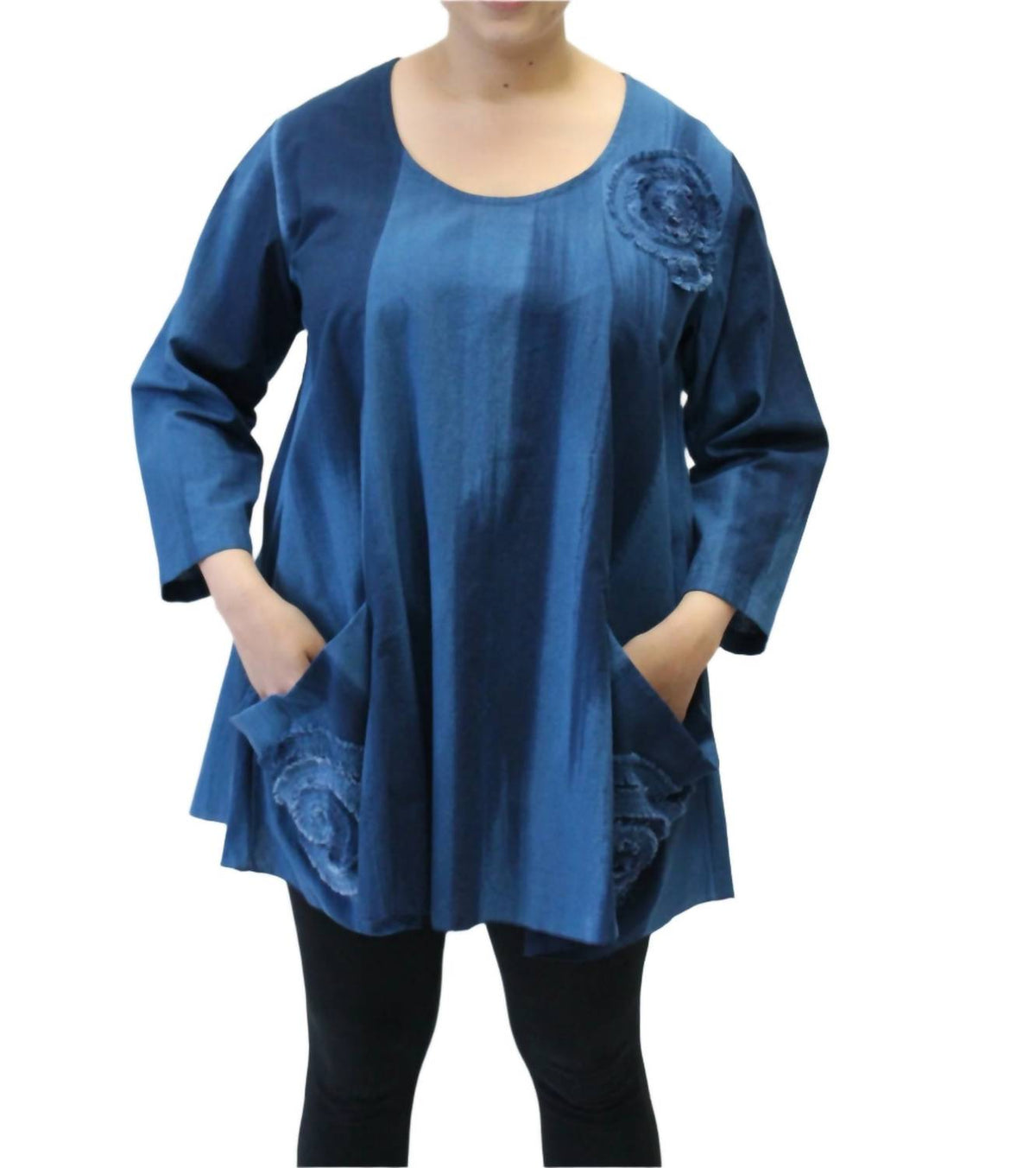 Hand Painted Cotton Swirl Swing Tunic