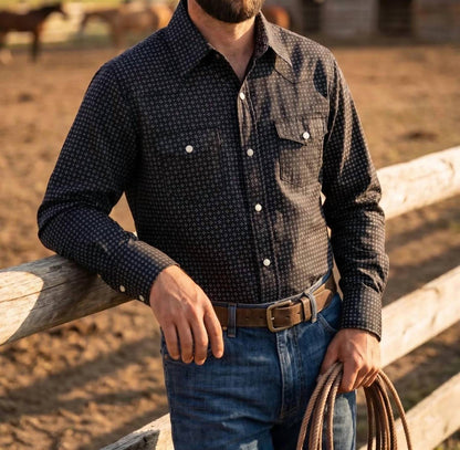 Men's Western Snap Shirt with Stretch | Style MF-26803