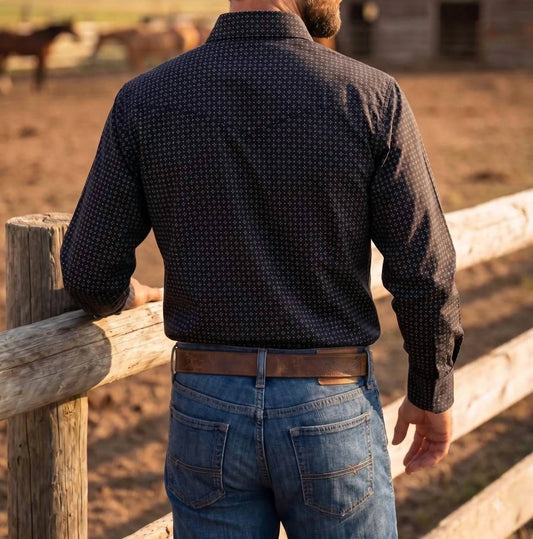 Men's Western Snap Shirt with Stretch | Style MF-26803