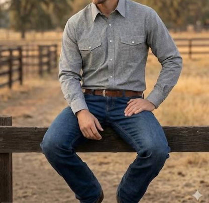 Men's Western Snap Shirt with Stretch | Style ML-2609