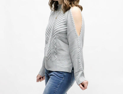 Cold Shoulder Knit Sweater