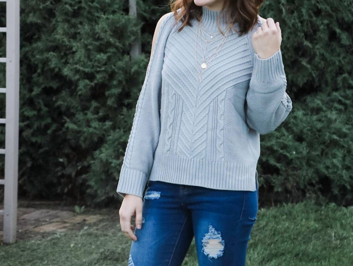 Cold Shoulder Knit Sweater