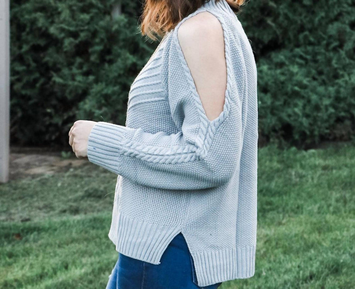 Cold Shoulder Knit Sweater