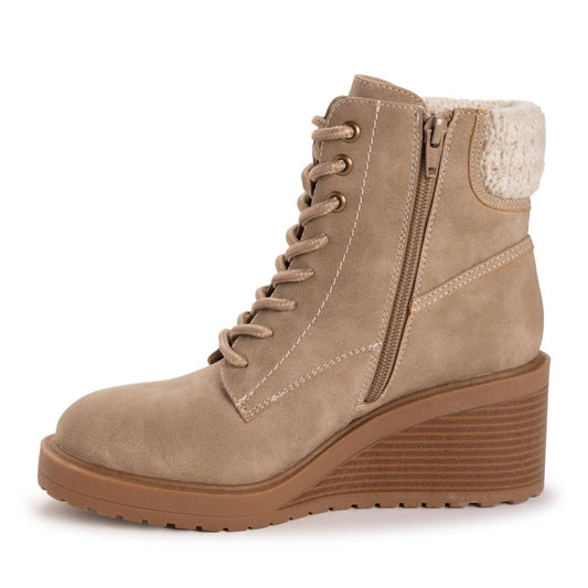 Muk Luks Women's Sky Solange Wedge Boots in Taupe - view 2