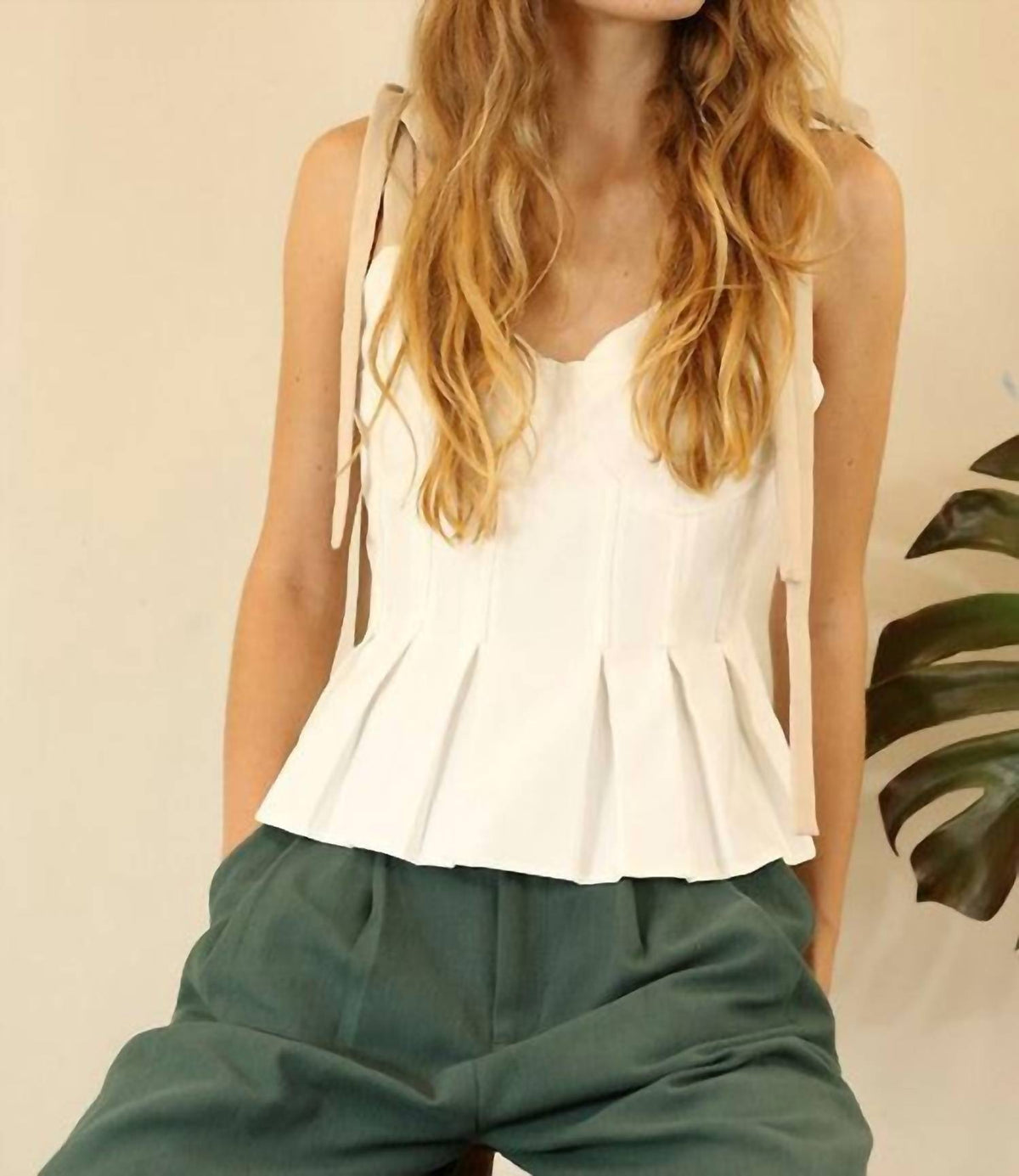 Bow Tie Strap Two-Tone Tank