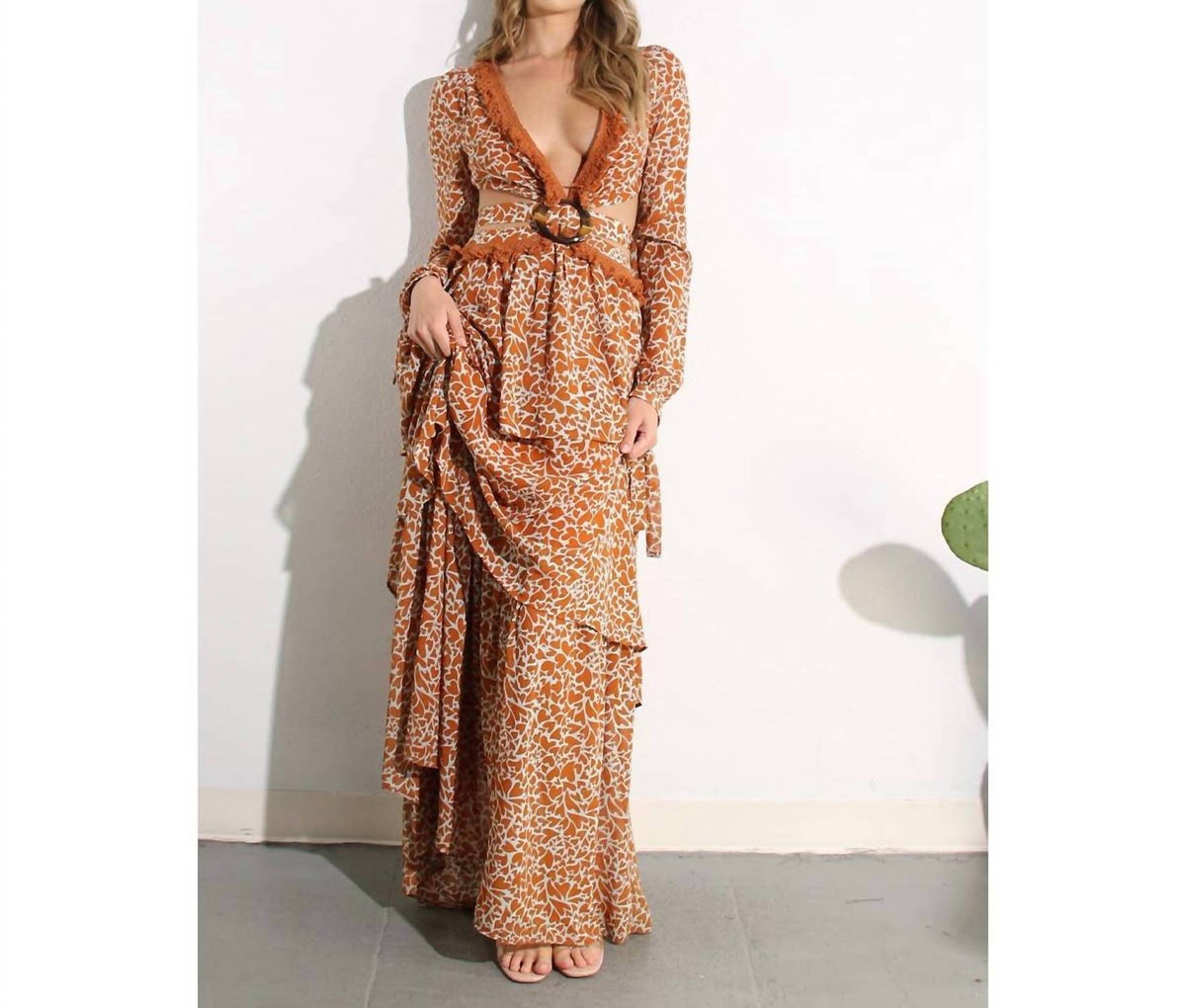 Cross Back Tie Maxi Dress
