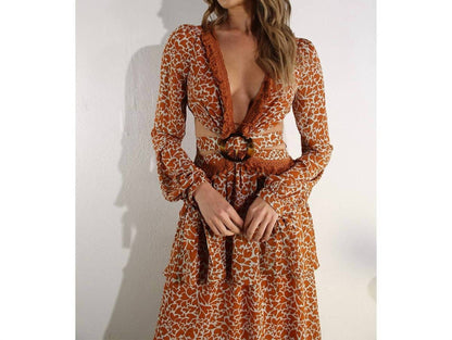 Cross Back Tie Maxi Dress