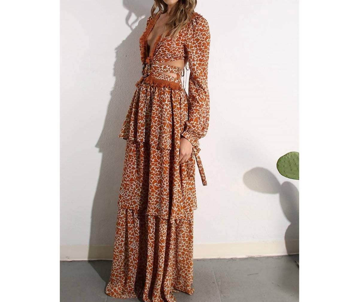 Cross Back Tie Maxi Dress