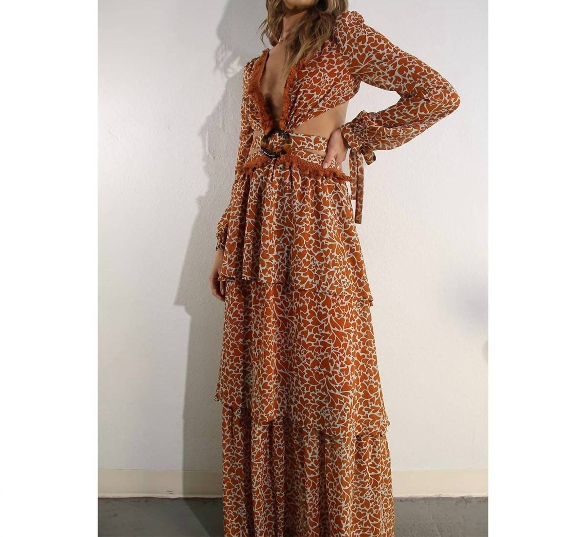 Cross Back Tie Maxi Dress