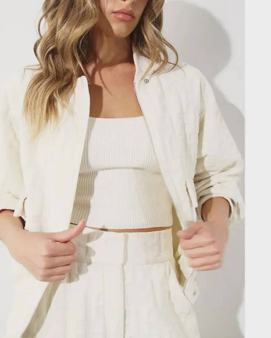 Embossed Bomber Jacket