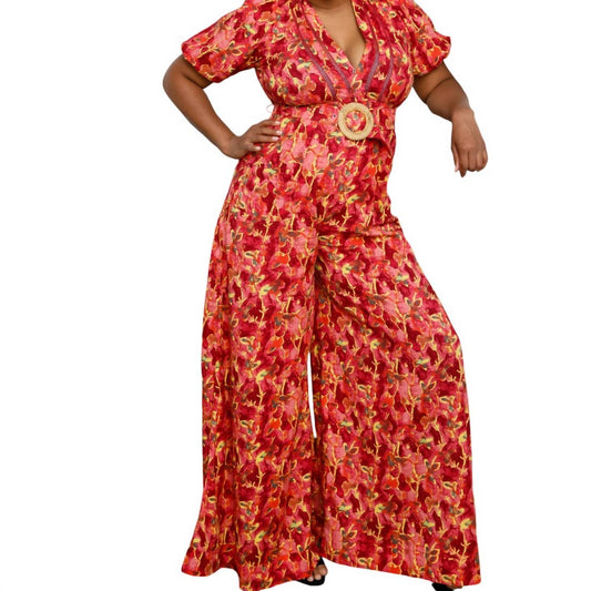 Floral Cotton Jumpsuit