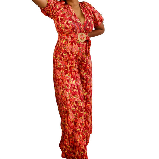 Floral Cotton Jumpsuit