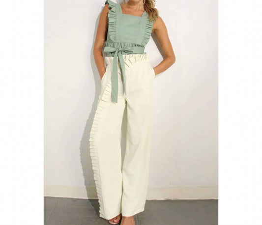 Pleated Long Elastic Waist Pants