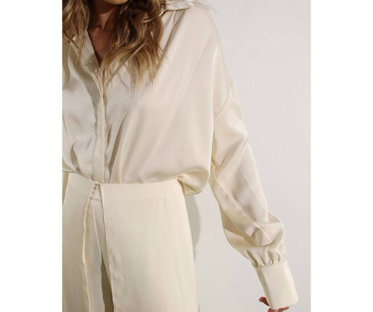 Satin Long Sleeve Top