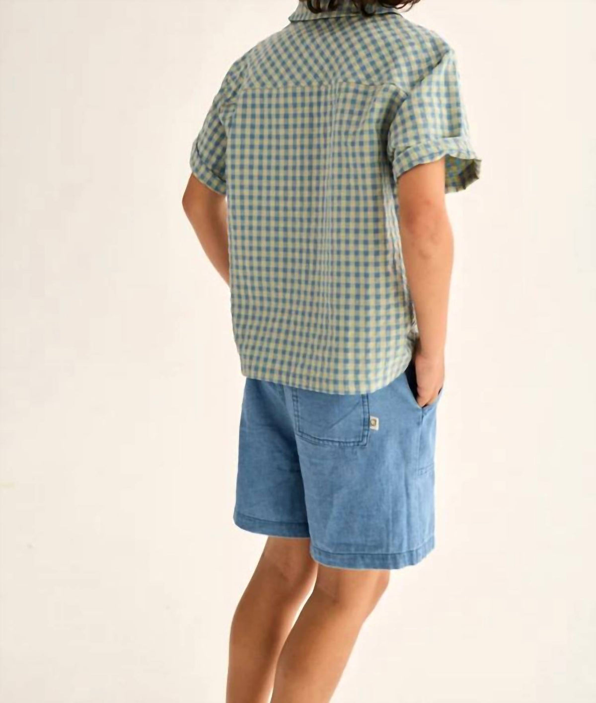 Boys Gingham Cotton Shirt