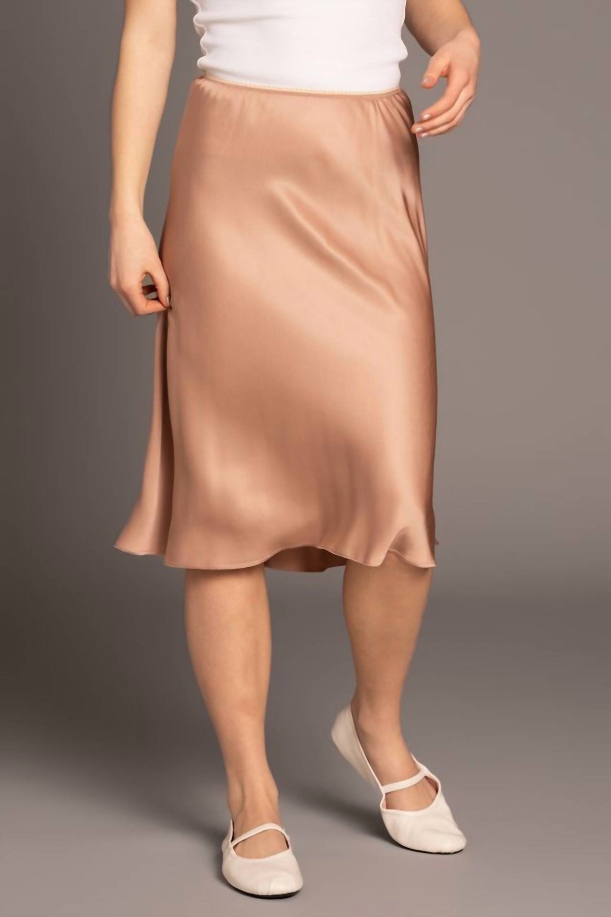 Satin Midi Skirt