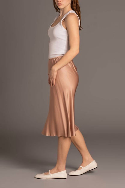 Satin Midi Skirt