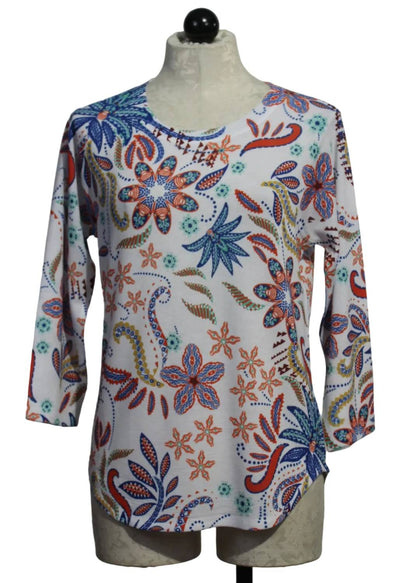 Women's Floral Crew Neck Top