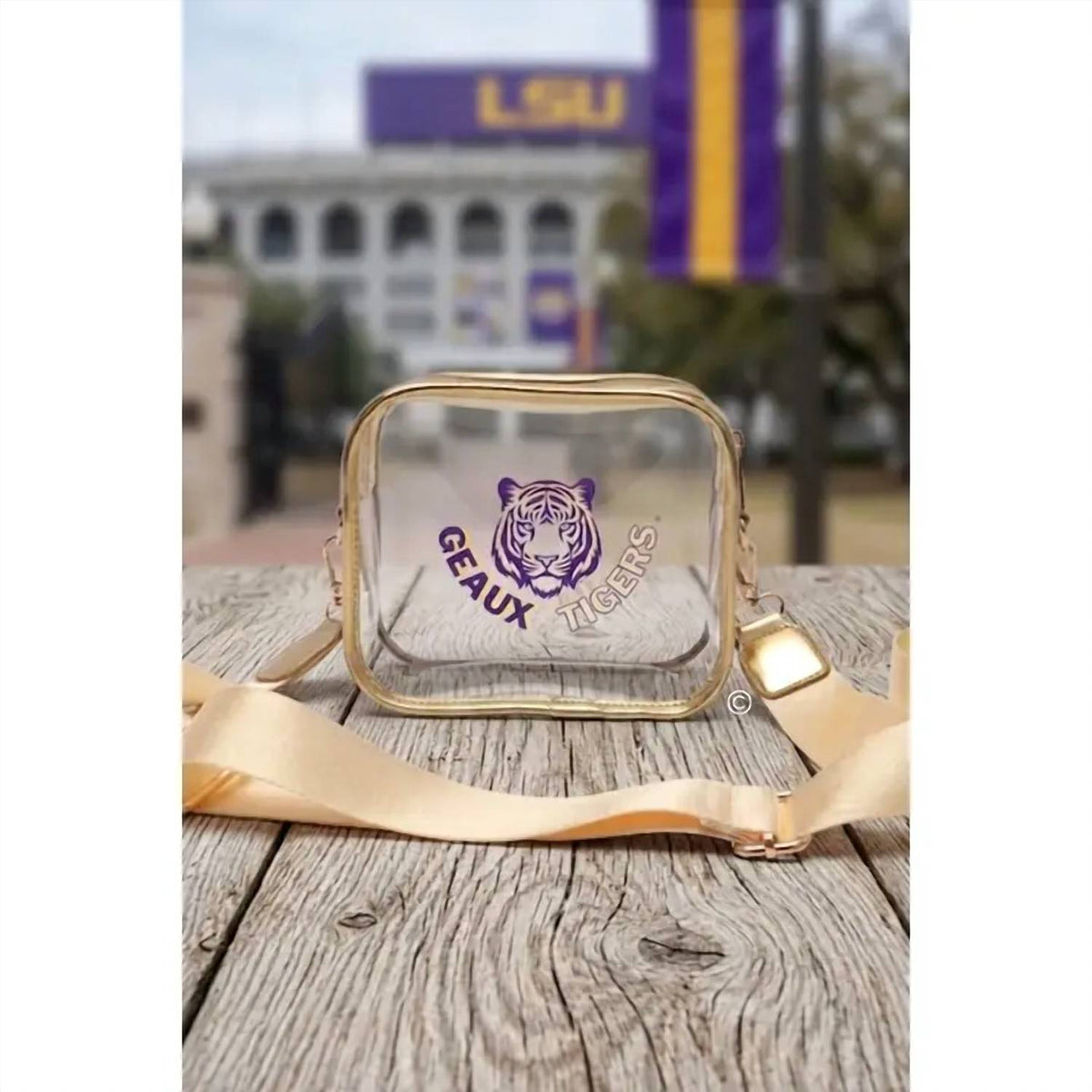Women's Lsu Geaux Tigers Stadium Purse Crossbody Bag
