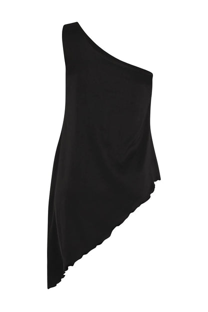 Women's Calipso Asymmetric One-shoulder Silk Top