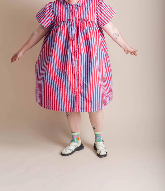 Button Mushroom Midi Dress