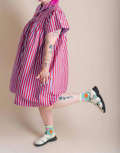 Button Mushroom Midi Dress
