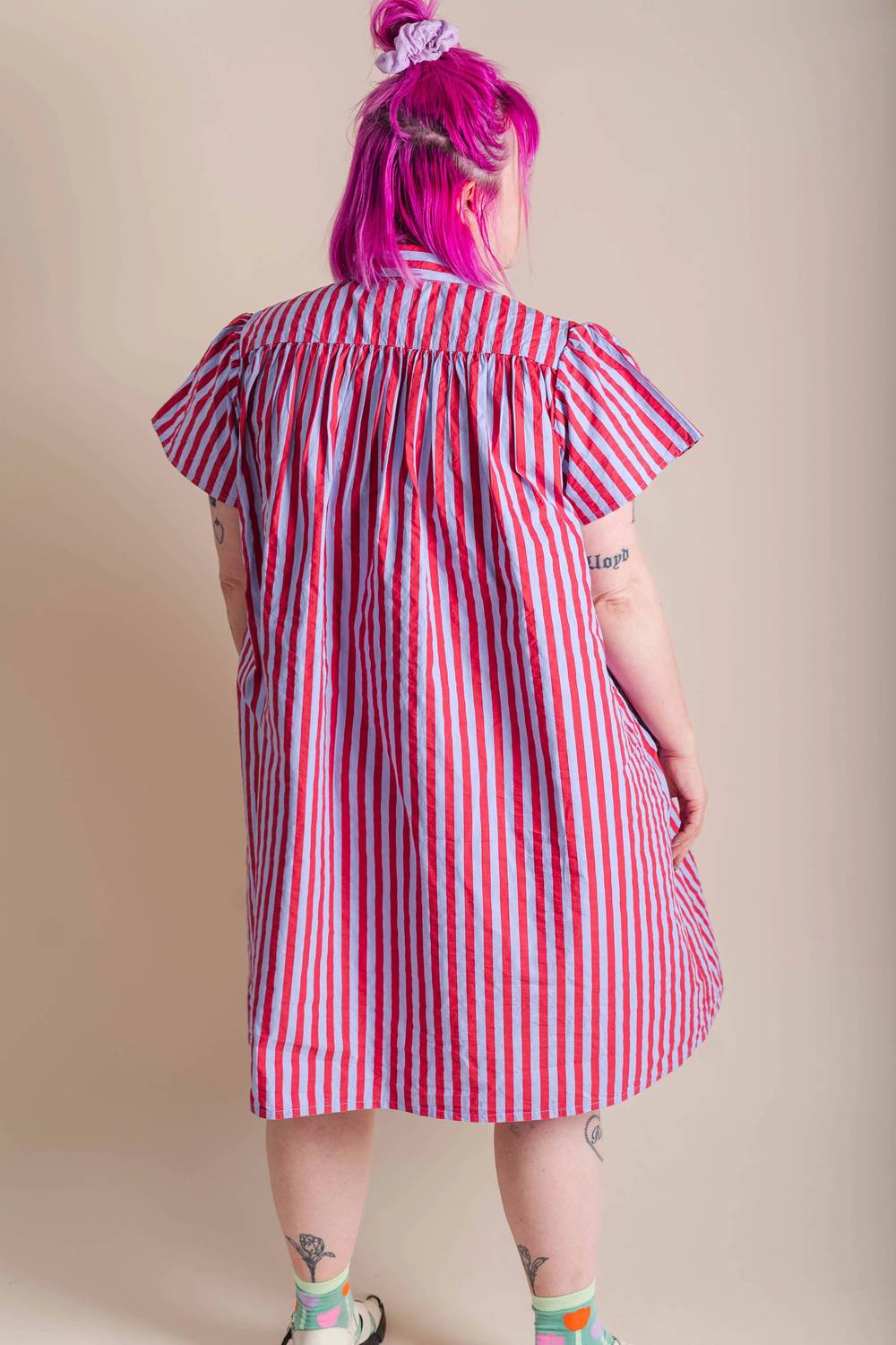 Button Mushroom Midi Dress