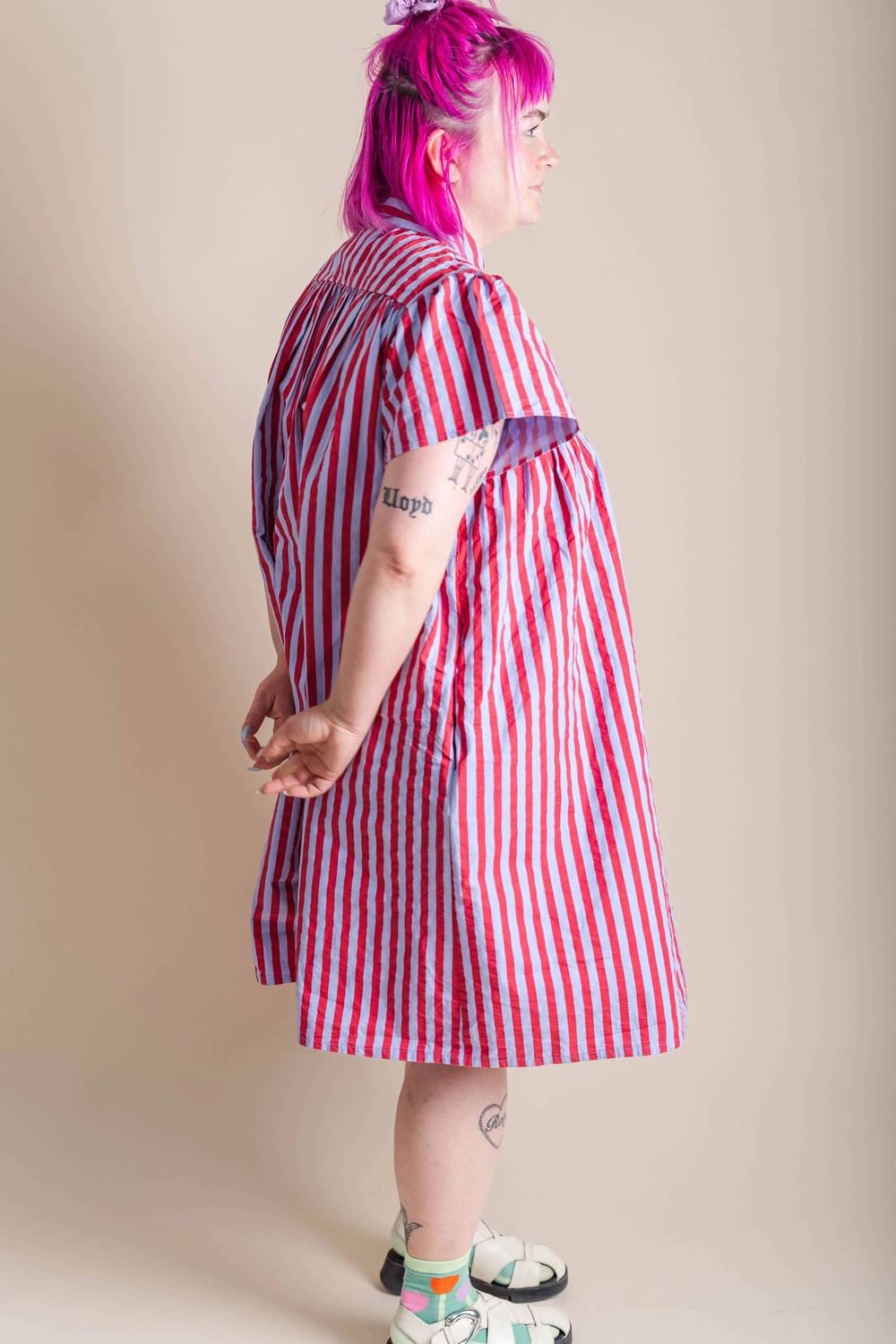Button Mushroom Midi Dress