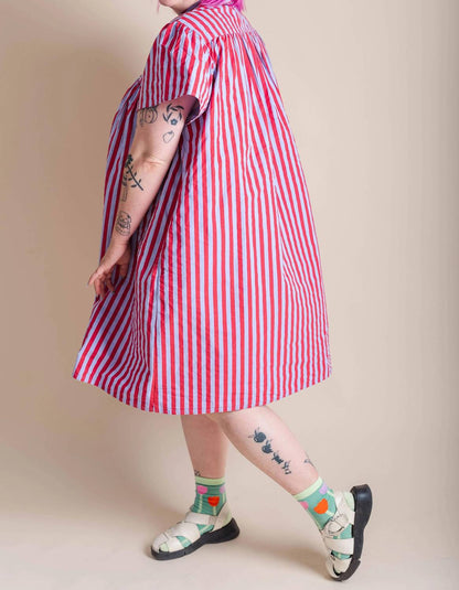 Button Mushroom Midi Dress