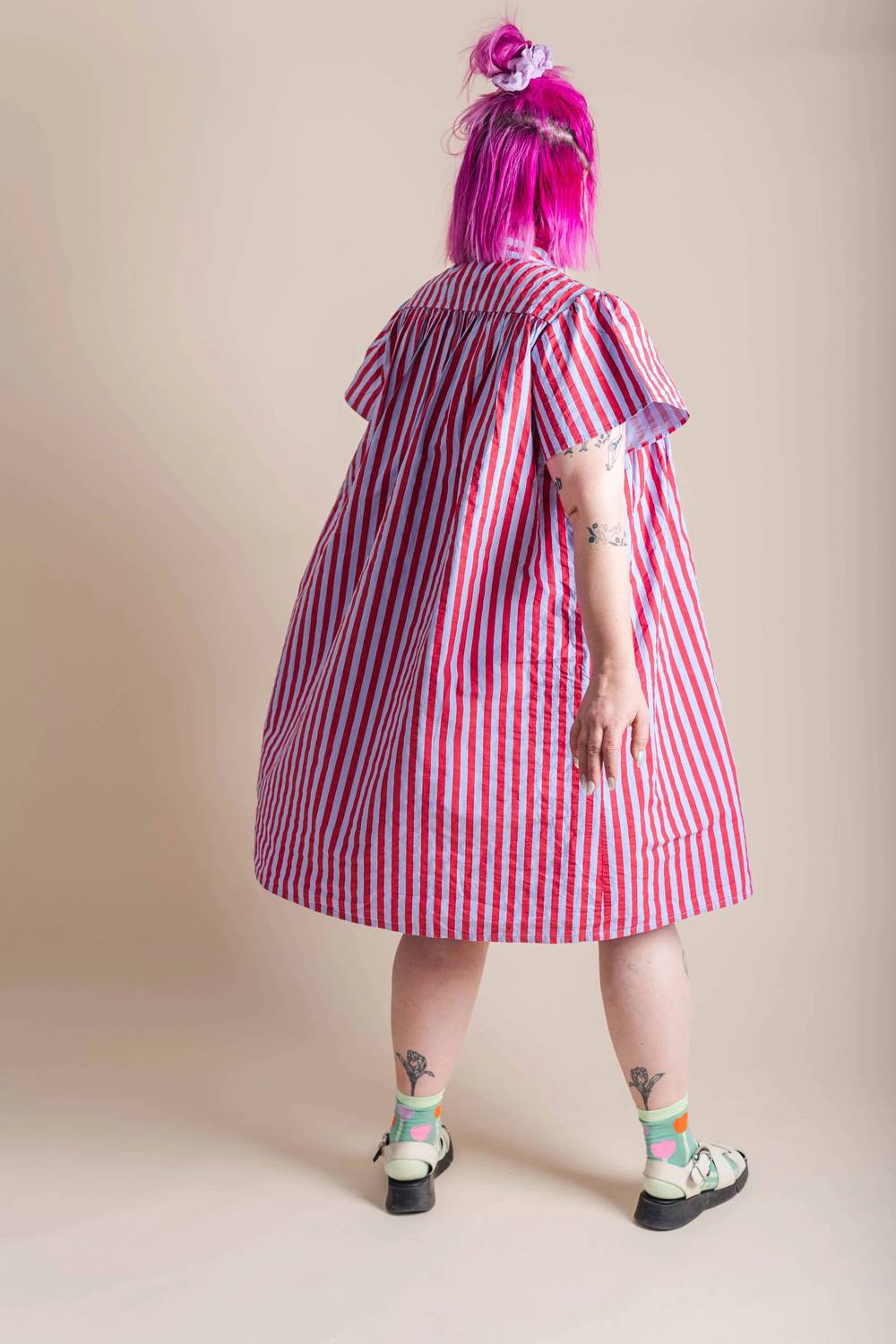 Button Mushroom Midi Dress