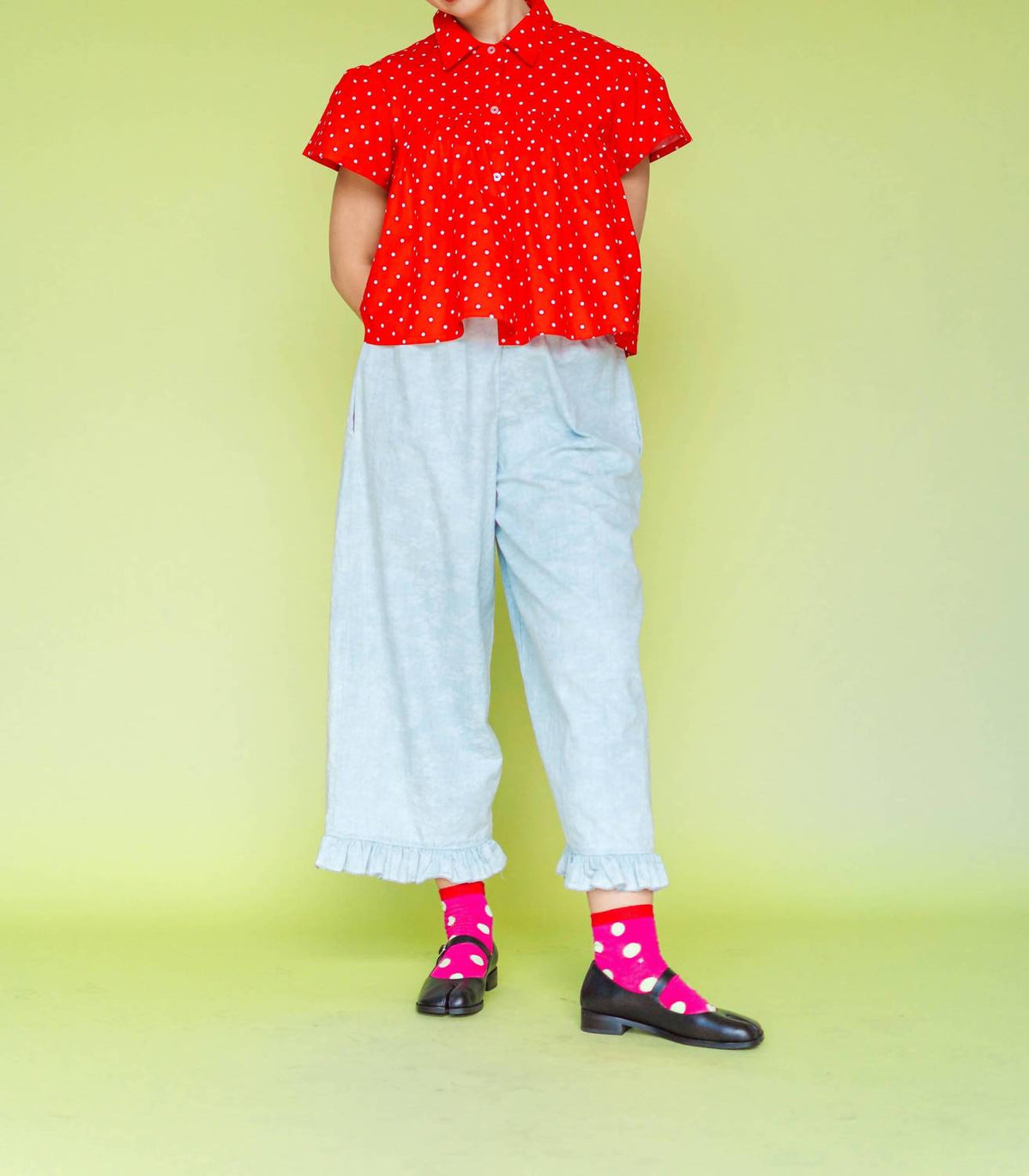 Short Puff Sleeves Mushroom Top