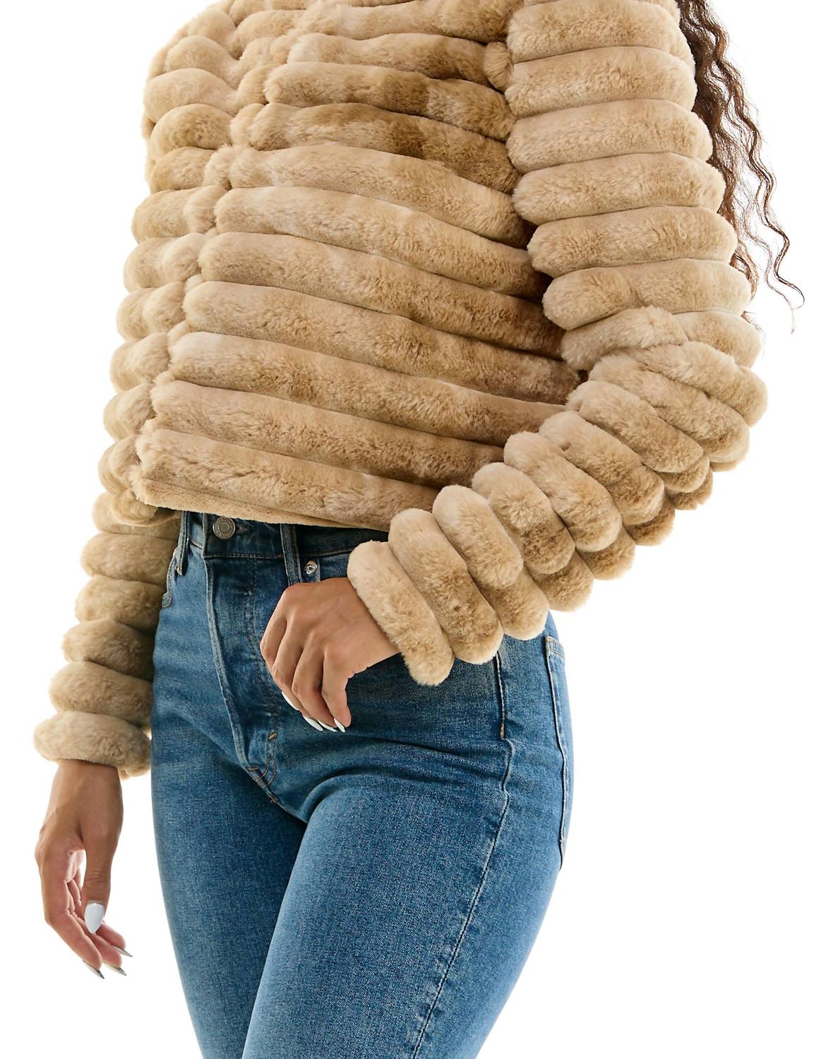 Long Sleeve Faux Fur Bolero