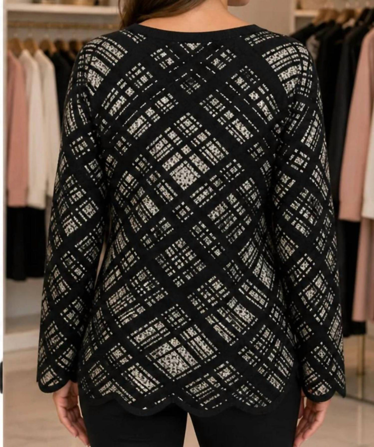 Pattern Long Sleeve Top