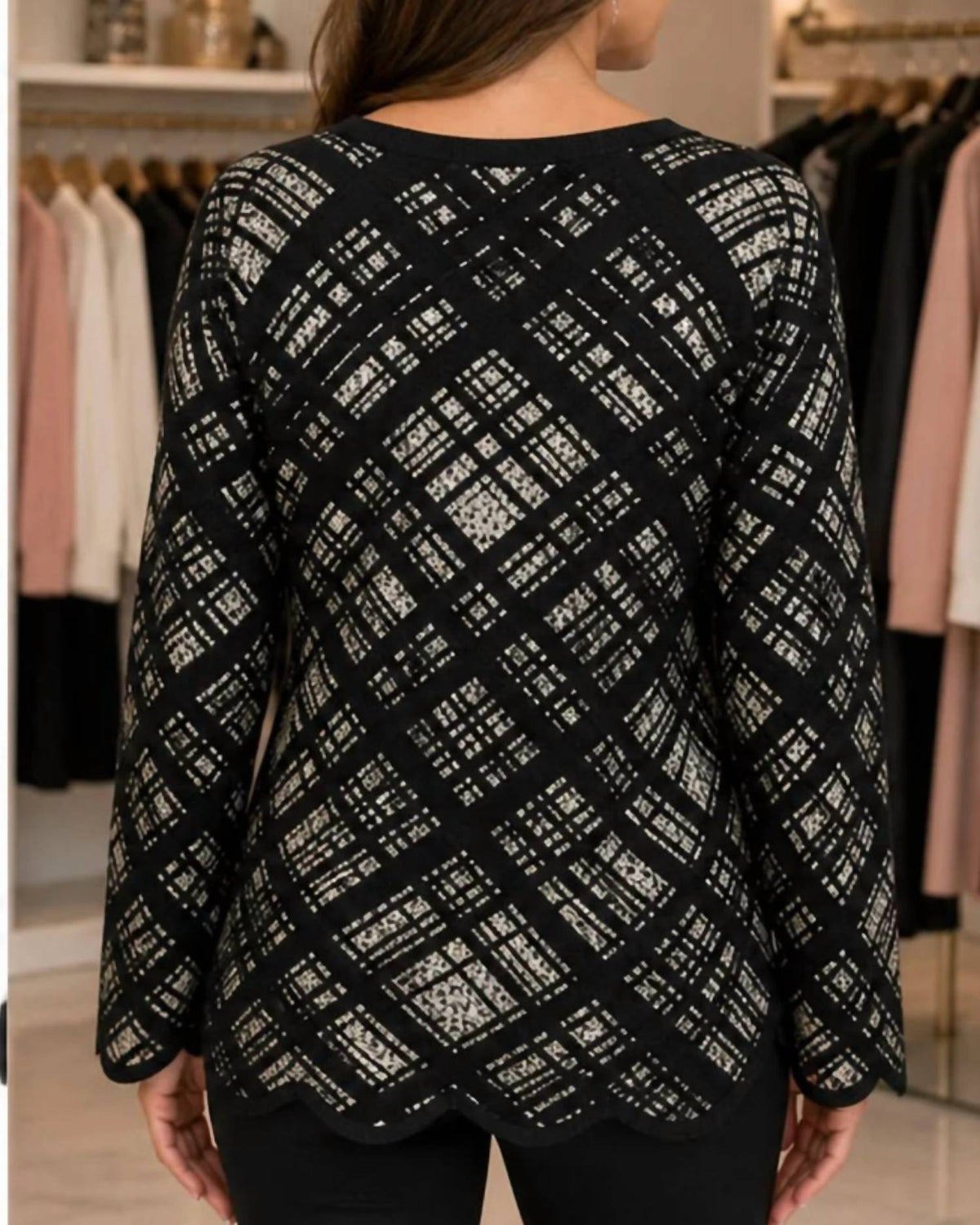 Pattern Long Sleeve Top