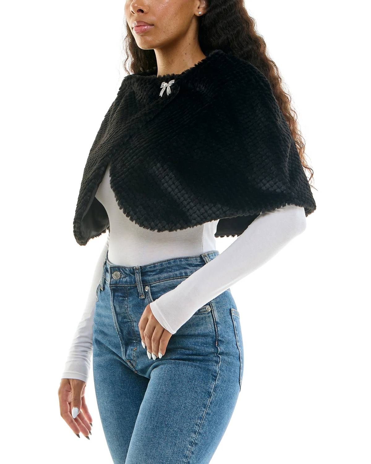 Wrap Over Fur Capelet