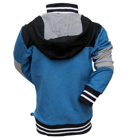 Kids Color Block Hooded Cardigan