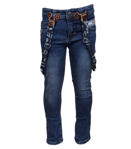 Kids Removable Straps Jeans