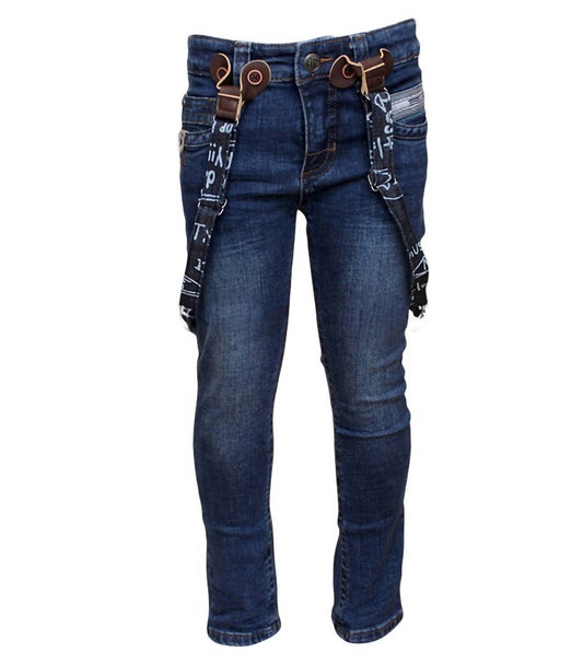 Kids Removable Straps Jeans