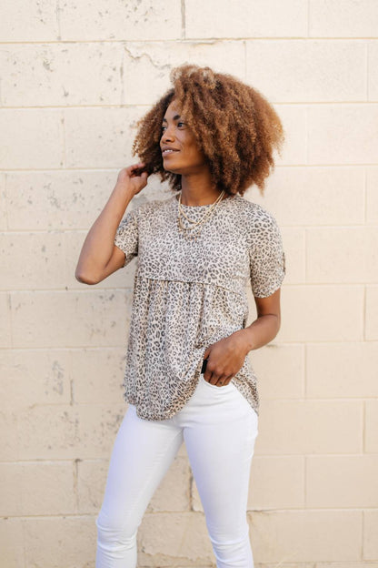 Subtle & Sweet Spotted Babydoll Top