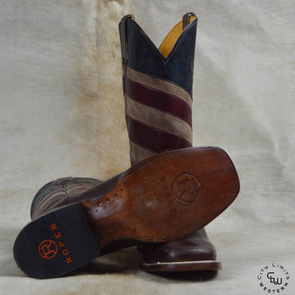 Men's Old Glory Burnished American Flag Boots
