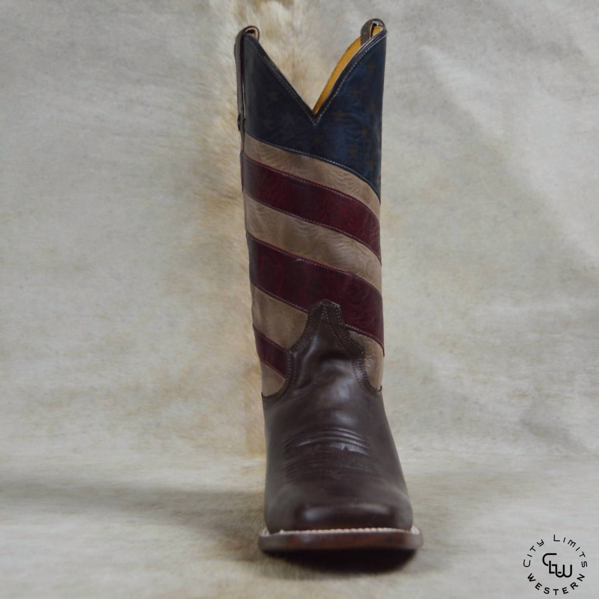 Men's Old Glory Burnished American Flag Boots