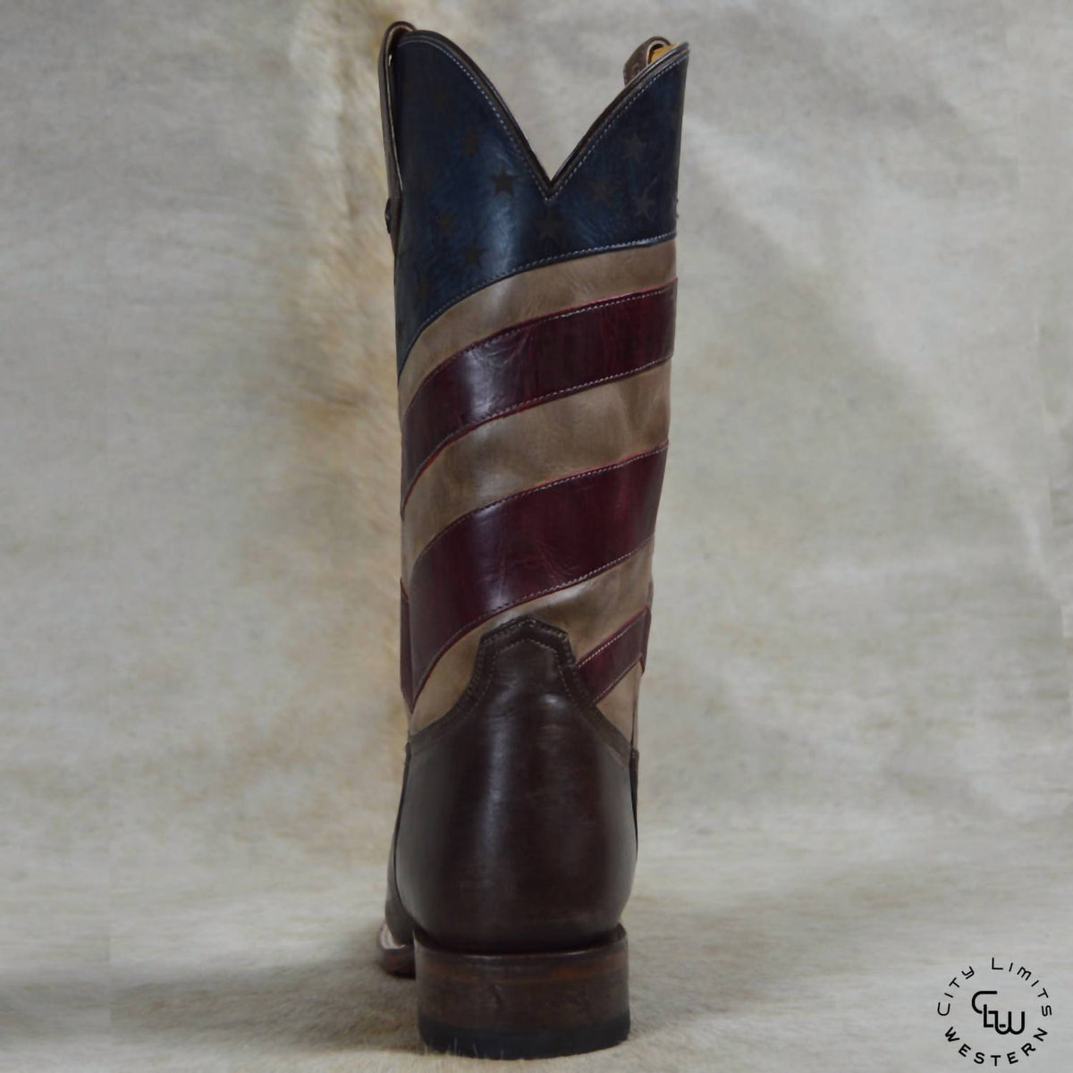 Men's Old Glory Burnished American Flag Boots