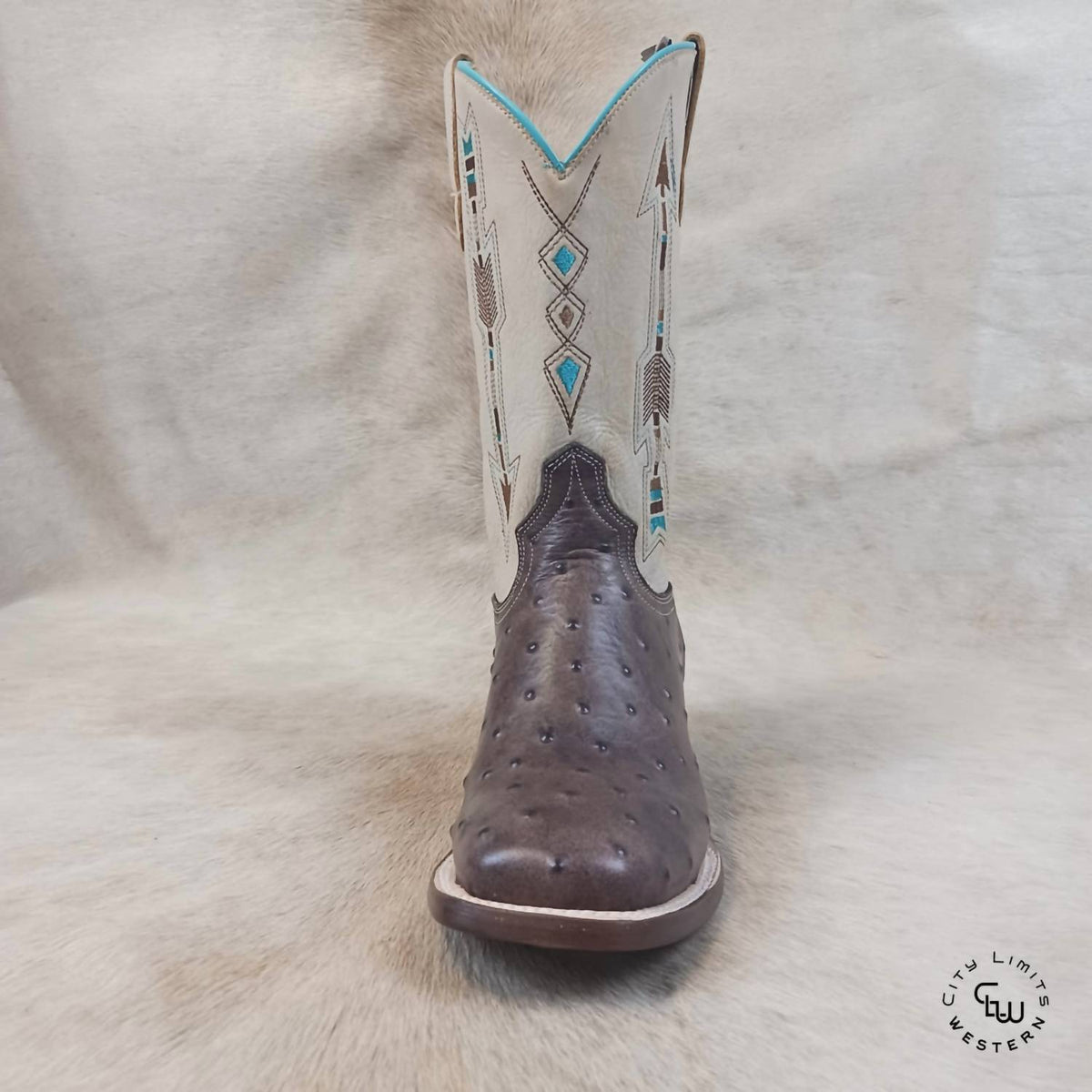Women's Arrow Feather Roper Square Toe Boots