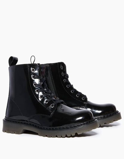 WOMEN'S BRIXTON PATENT-LEATHER BOOT