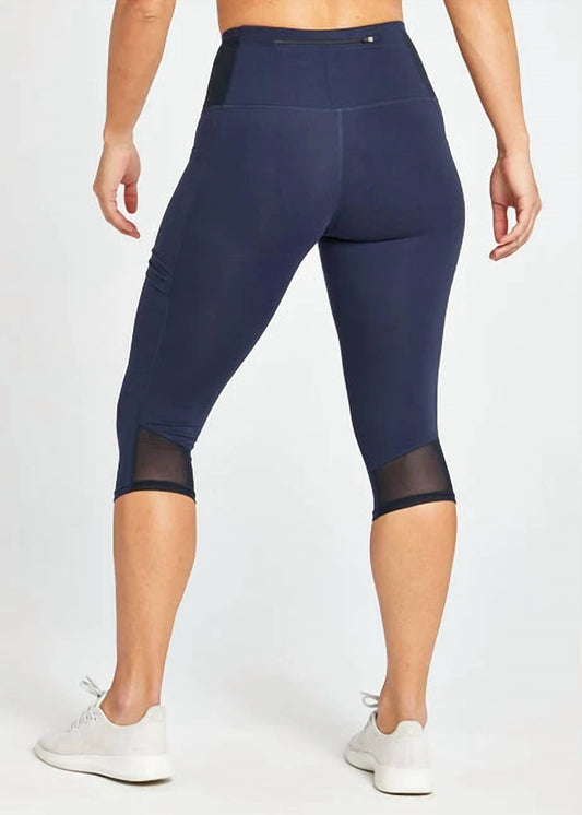 Oiselle Women's Pocket Jogger Knickers in Ink Blue - view 2