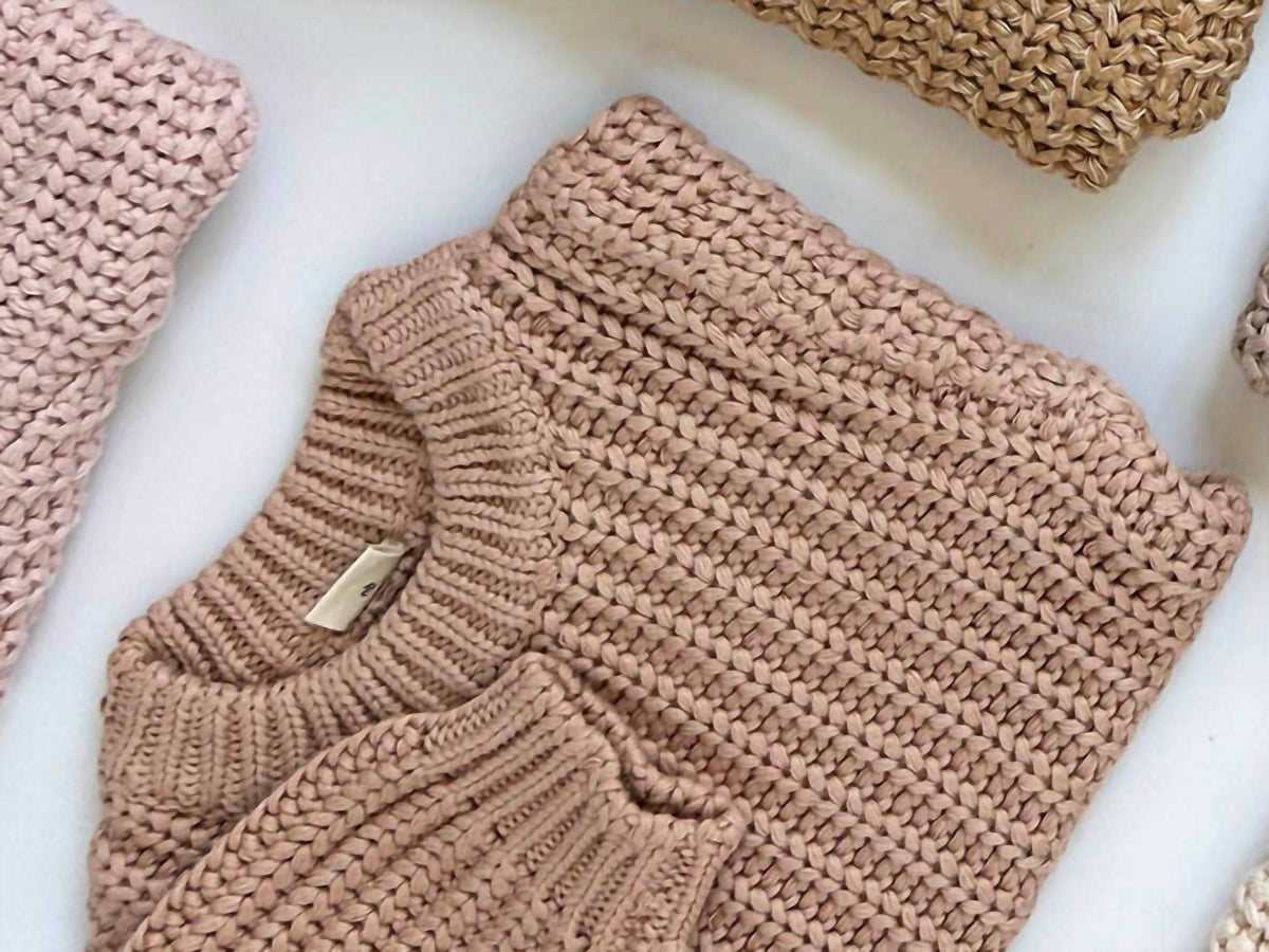 Girls Chunky Knit Braided Sweater