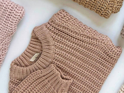 Girls Chunky Knit Braided Sweater