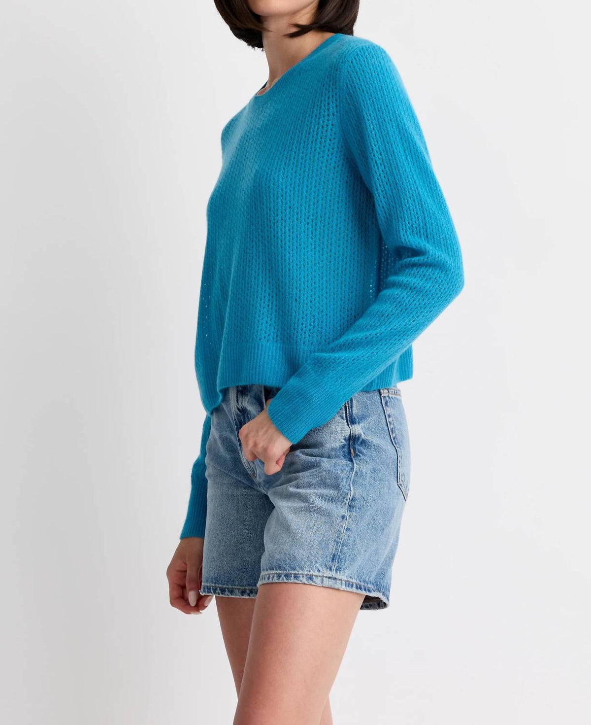 Camille Cashmere Pointelle Pullover