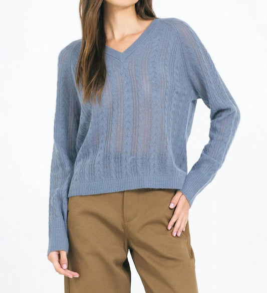 Sloane Tissue Cashmere V-neck Top