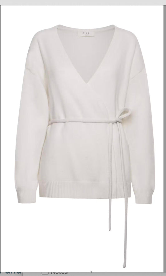 One Grey Day Women's Katie Cashmere Wrap Cardigan in Ivory